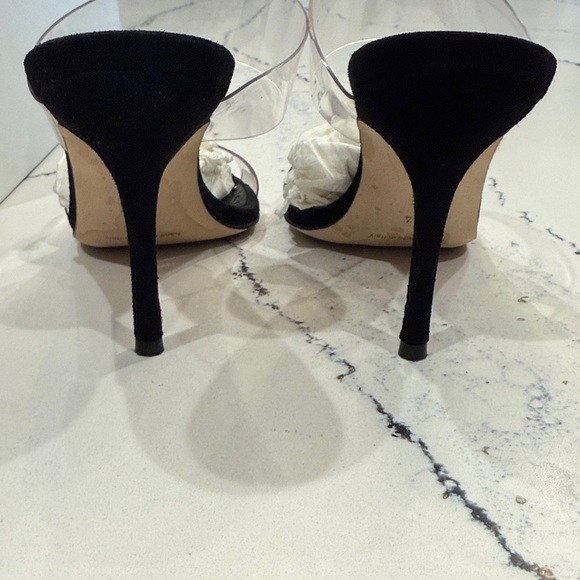 Manolo Blahnik Black and Clear Heels - Picture 4 of 5